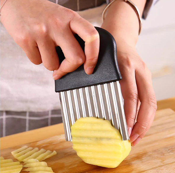 Dao cắt kiểu sóng khoai tây rau củ đa năng, máy cắt rau củ nhà bếp, thái khoai tây chiên A1155