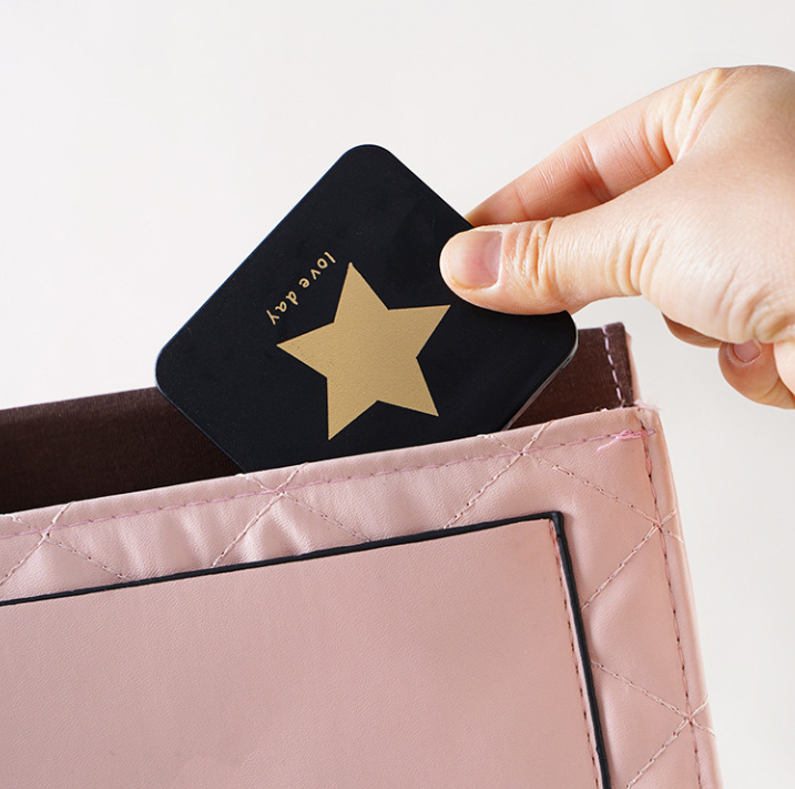 Gương vuông trang điểm mini cầm tay, gương trang điểm công chúa cầm tay có thể gập lại A1213