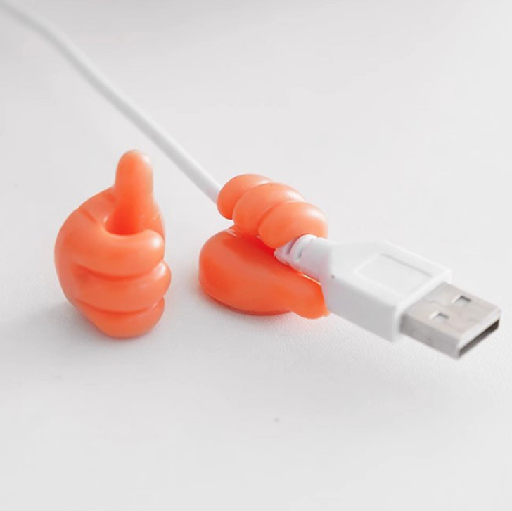 Sét 10 Móc treo dán tường ngón tay cái treo dây cáp điện đa năng, móc dán tường sáng tạo treo vật dụng A1226-SET10C