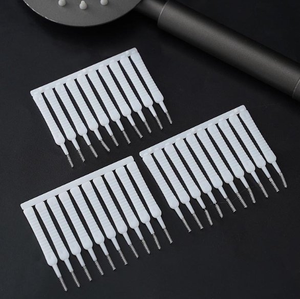 Bịch 10 Cây Chổi vệ sinh lỗ thoát nước vòi sen chổi thông tắc các tia nước vòi tắm mini A1242