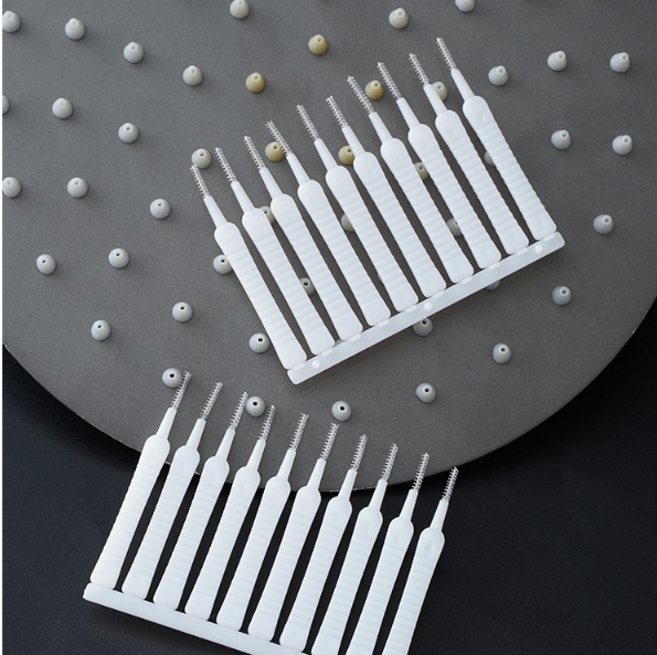 Bịch 10 Cây Chổi vệ sinh lỗ thoát nước vòi sen chổi thông tắc các tia nước vòi tắm mini A1242