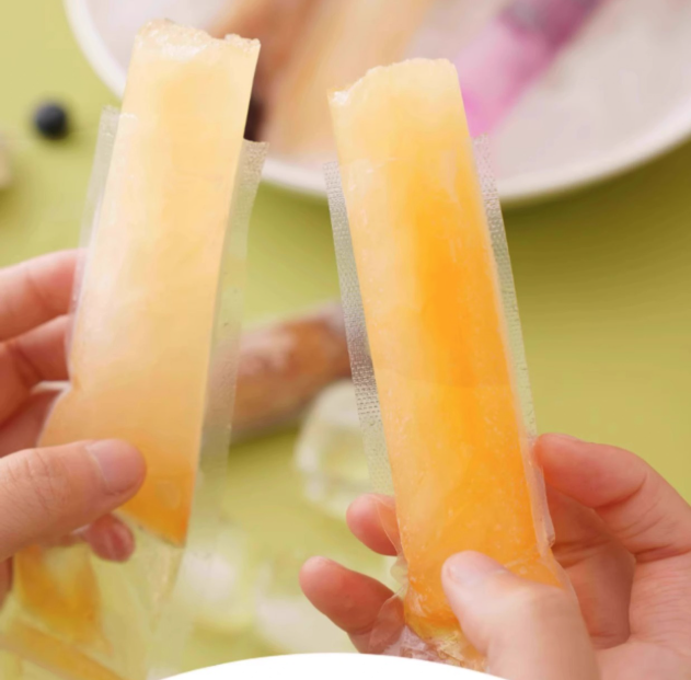 Túi đựng kem que dùng 1 lần, túi đựng đá bàođựng thạch trái cây trong suốt tự dán kín A1244