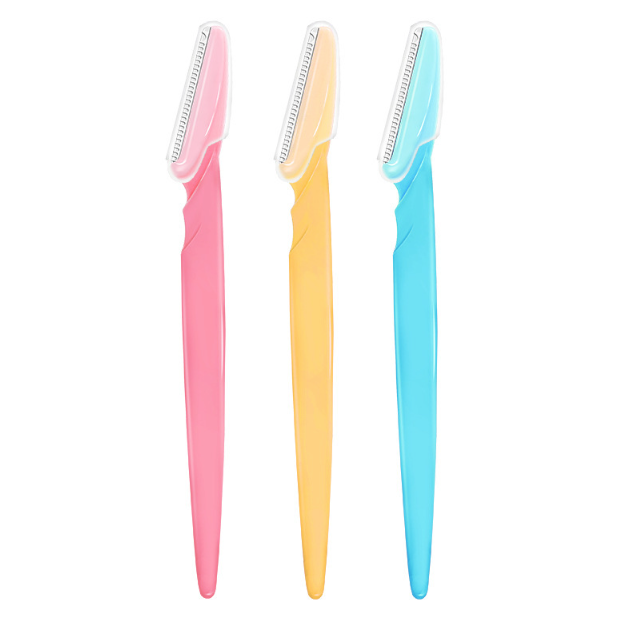 Bộ 3 dao cạo lông mày tay cầm thẳng an toàn chống trầy xước A1245