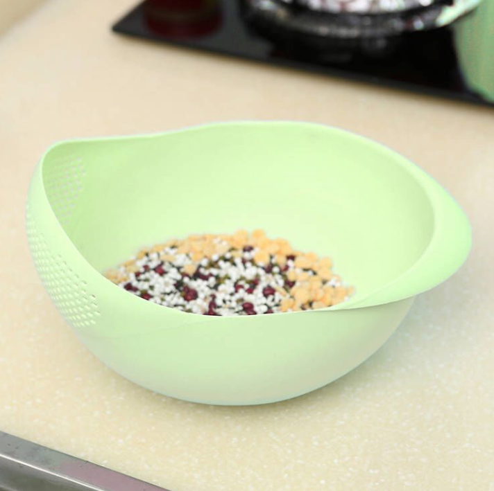 Dụng cụ rửa vo gạo đa năng nhà bếp giỏ rửa rau củ thoát nước rửa rây vo gạo bằng nhựa đa năng A1652