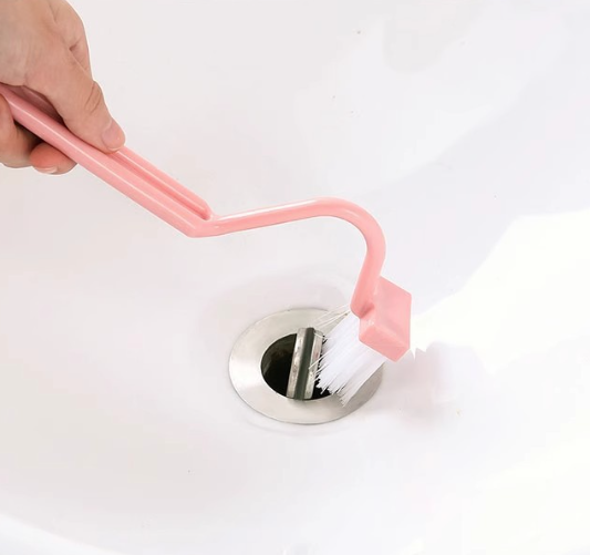 Bàn chải cong vệ sinh hình chữ V cán dài bàn chải vệ sinh góc toilet bồn rửa chén sàn nhà A1712