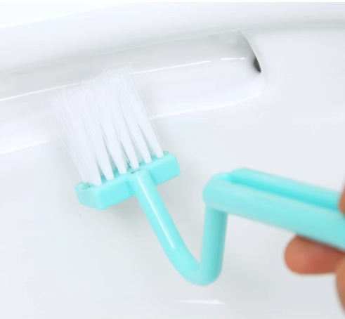Bàn chải cong vệ sinh hình chữ V cán dài bàn chải vệ sinh góc toilet bồn rửa chén sàn nhà A1712