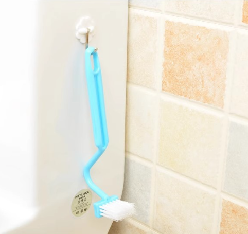 Bàn chải cong vệ sinh hình chữ V cán dài bàn chải vệ sinh góc toilet bồn rửa chén sàn nhà A1712