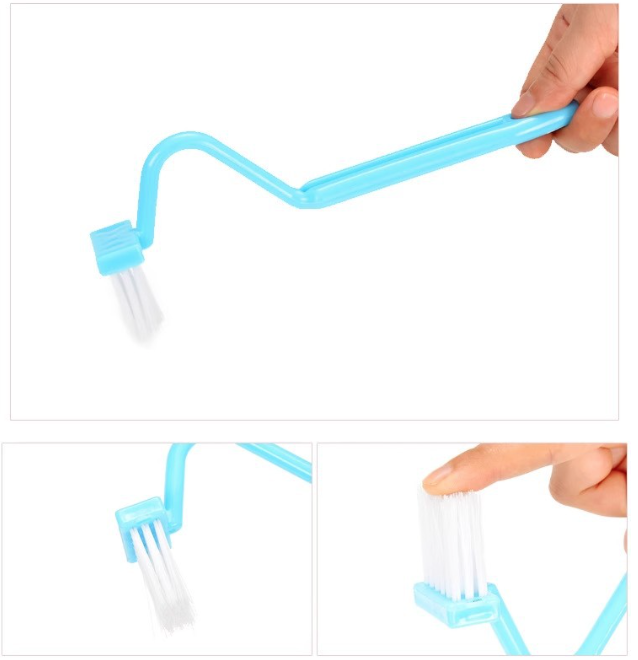 Bàn chải cong vệ sinh hình chữ V cán dài bàn chải vệ sinh góc toilet bồn rửa chén sàn nhà A1712