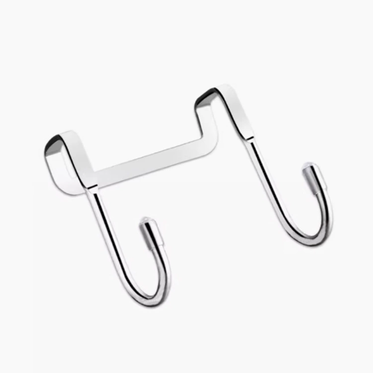 Móc đôi treo quần áo cửa tủ bằng thép không gỉ không đục móc treo quần áo sau cửa móc nhỏ A1734