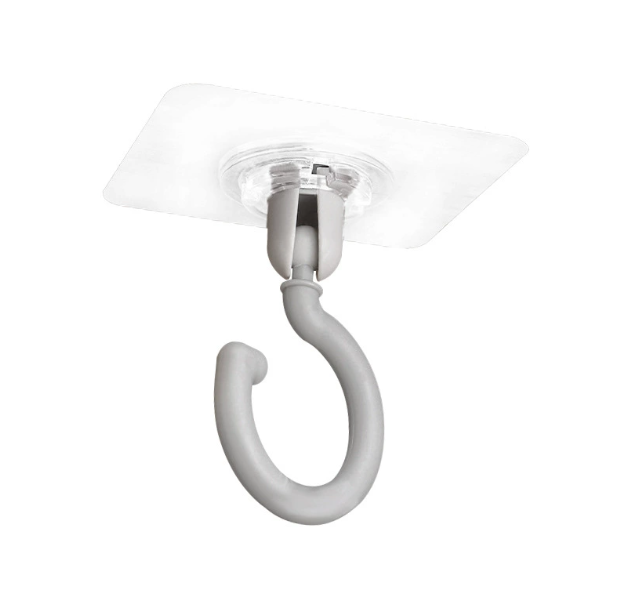 Móc dán tường xoay trần nhà móc treo chìa khóa dán tường nhà bếp và phòng tắm tiết kiệm không gian A1741