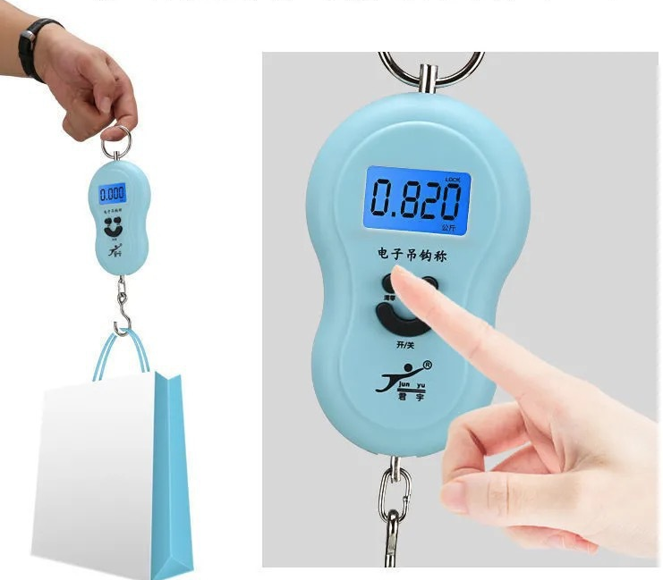 Cân điện tử cầm tay 50kg cân chính xác cân điện tử gram cân thực phẩm lò xo bỏ túi tiện lợi A1742