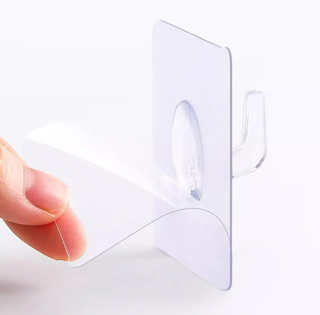 Móc dán treo tường trong suốt treo quần áo vật dụng, móc dán tường không đục lỗ cho cửa nhà bếp phòng tắm A1723