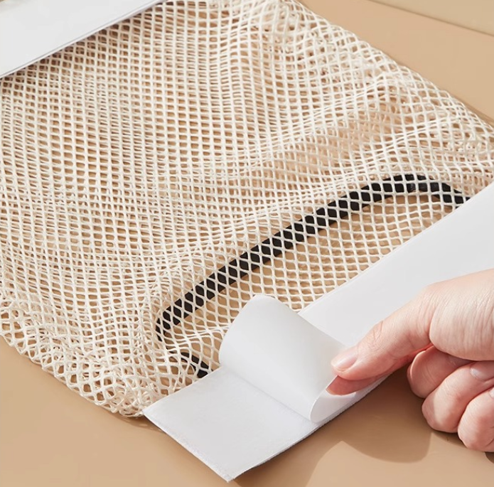 Túi lưới đựng đồ dán tường nhà bếp Velcro túi lưu trữ đựng đồ lót túi treo tất vớ cửa tủ quần áo A1861