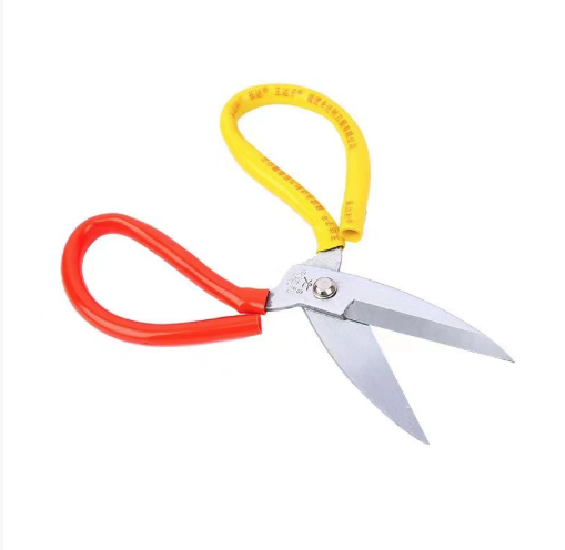 Kéo thép không gỉ hai màu Vàng đỏ cho nhà bếp gia đình kéo cắt vải cắt giấy đóng gói cắt băng keo A2412