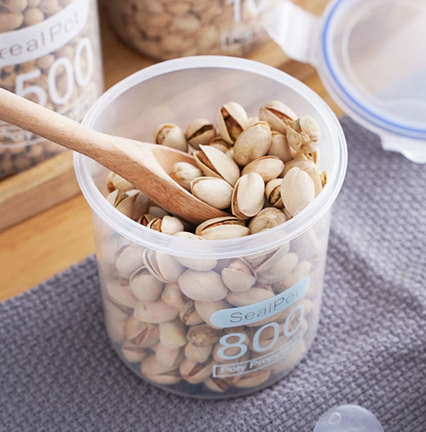 Hũ nhựa trong suốt đựng thực phẩm hũ đựng sữa hạt bột ngũ cốc nhà bếp, hũ đựng đồ ăn đủ để lạnh A2822