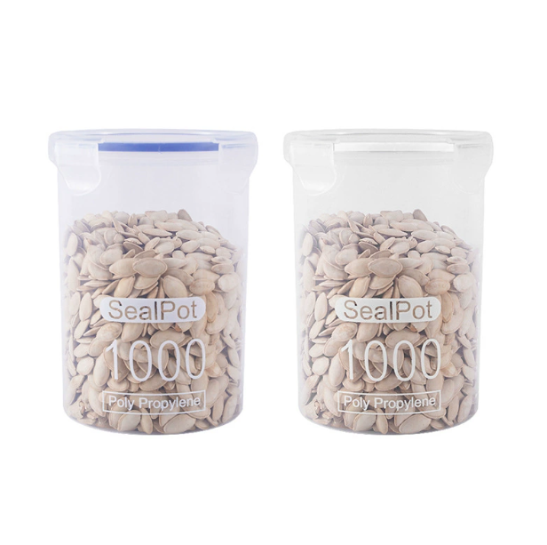 Hũ nhựa trong suốt đựng thực phẩm hũ đựng sữa hạt bột ngũ cốc nhà bếp, hũ đựng đồ ăn đủ để lạnh A2822