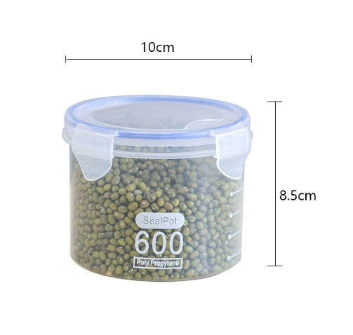 Hũ nhựa trong suốt đựng thực phẩm hũ đựng sữa hạt bột ngũ cốc nhà bếp, hũ đựng đồ ăn đủ để lạnh A2822