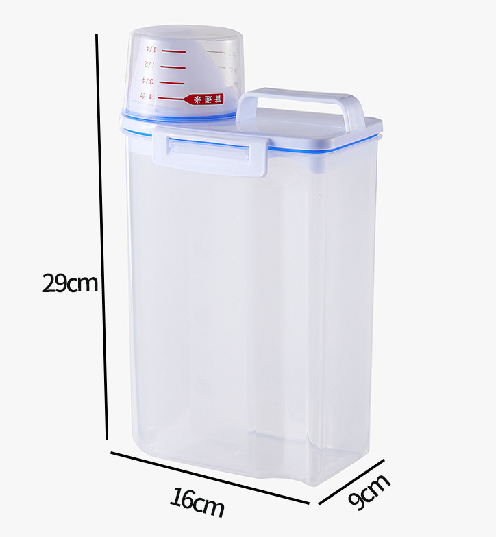 Hộp đựng đựng gạo ngũ cốc đựng hạt nhà bếp bằng nhựa trong suốt đựng thực phẩm dạng hạt A2952