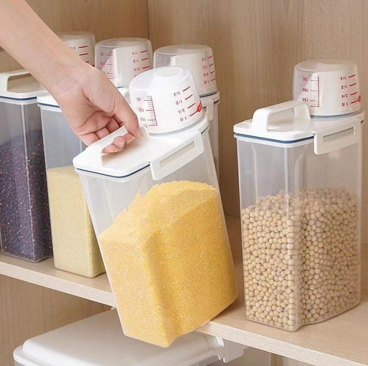 Hộp đựng đựng gạo ngũ cốc đựng hạt nhà bếp bằng nhựa trong suốt đựng thực phẩm dạng hạt A2952