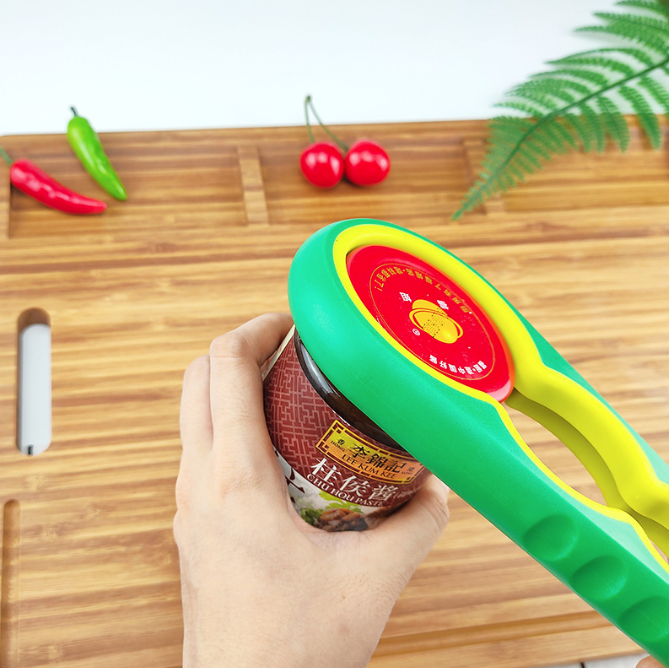 Dụng cụ mở nắp chai chống trượt 4in1 mở chai bốn vị trí, dụng cụ vặn nắp hộp mở nắp chai các loại A3611