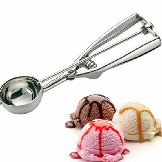 Dụng cụ múc kem Múc trái cây bằng inox muỗng múc kem chuyên dụng muỗng múc trái cây hình tròn A4913