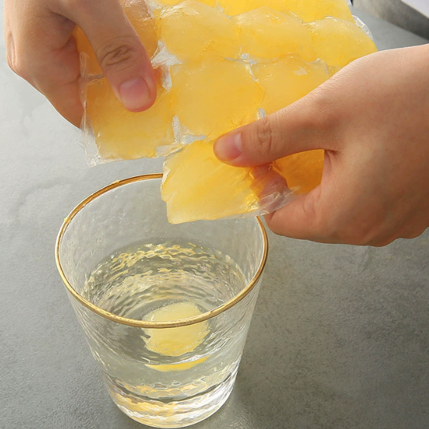 Bịch 10 Túi làm đá 24 Viên dùng một lần khuôn đá viên tự niêm phong có thể xé được, khuôn làm thạch rau câu A4941