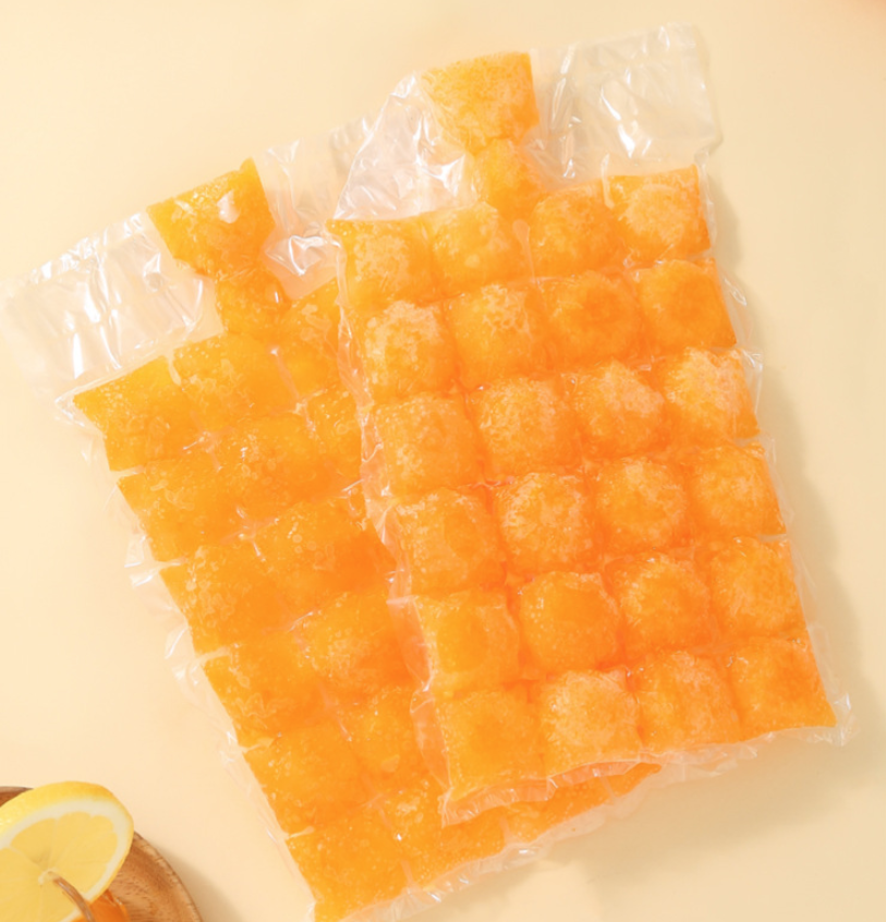 Bịch 10 Túi làm đá 24 Viên dùng một lần khuôn đá viên tự niêm phong có thể xé được, khuôn làm thạch rau câu A4941