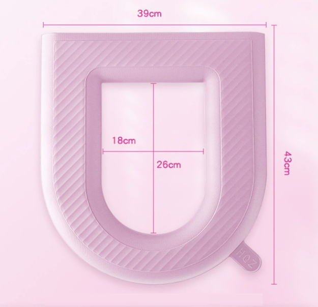 Đệm bệ bồn cầu giữ ấm mùa đông hạn chế vi khuẩn vỏ bọc bệ bồn cầu bằng xốp silicon EVA  chống thấm A4962-Mau Don Sac