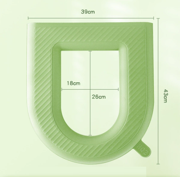 Đệm bệ bồn cầu giữ ấm mùa đông hạn chế vi khuẩn vỏ bọc bệ bồn cầu bằng xốp silicon EVA  chống thấm A4962-Mau Don Sac