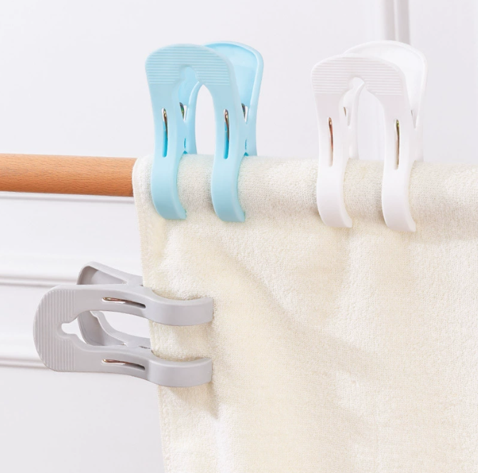 Kẹp đôi phơi quần áo chăn ga chống gió lớn kẹp nhựa kẹp quần áo kẹp ga trải giường gấu bông sấy khô A5013