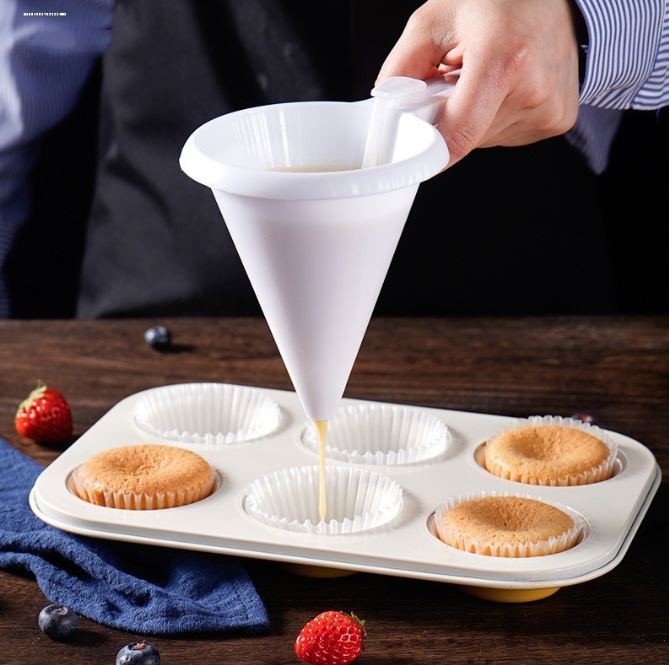 Dụng cụ chia bột bánh cầm tay, tách kem sô cô la, phễu nhọn chia bột phụ kiện làm bánh L0942