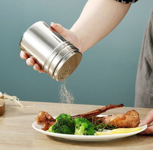 Lọ rắc gia vị nướng hạt tiêu rắc bột ớt hạt mè bằng thép không gỉ, hũ đựng muối gia vị đựng tăm L1011/L1012