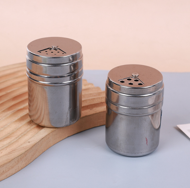 Lọ rắc gia vị nướng hạt tiêu rắc bột ớt hạt mè bằng thép không gỉ, hũ đựng muối gia vị đựng tăm L1011/L1012