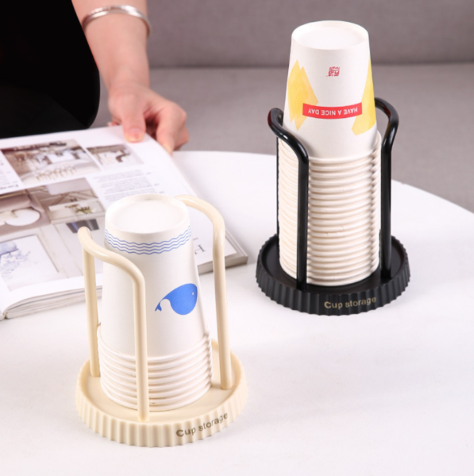 Giá để cốc giấy dùng 1 lần để bàn, Khay để cốc giấy cạnh bình nước uống cửa hàng quán ăn tiệm Spa L1022