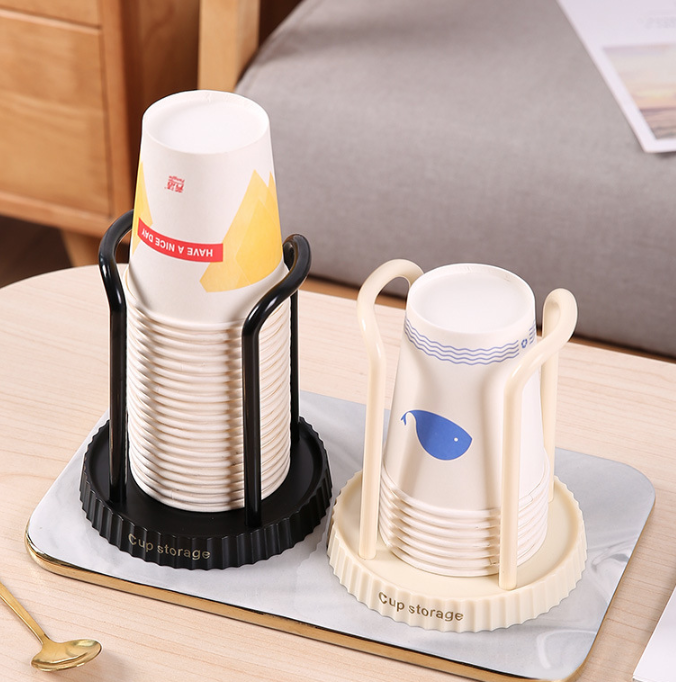 Giá để cốc giấy dùng 1 lần để bàn, Khay để cốc giấy cạnh bình nước uống cửa hàng quán ăn tiệm Spa L1022