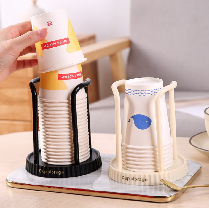 Giá để cốc giấy dùng 1 lần để bàn, Khay để cốc giấy cạnh bình nước uống cửa hàng quán ăn tiệm Spa L1022