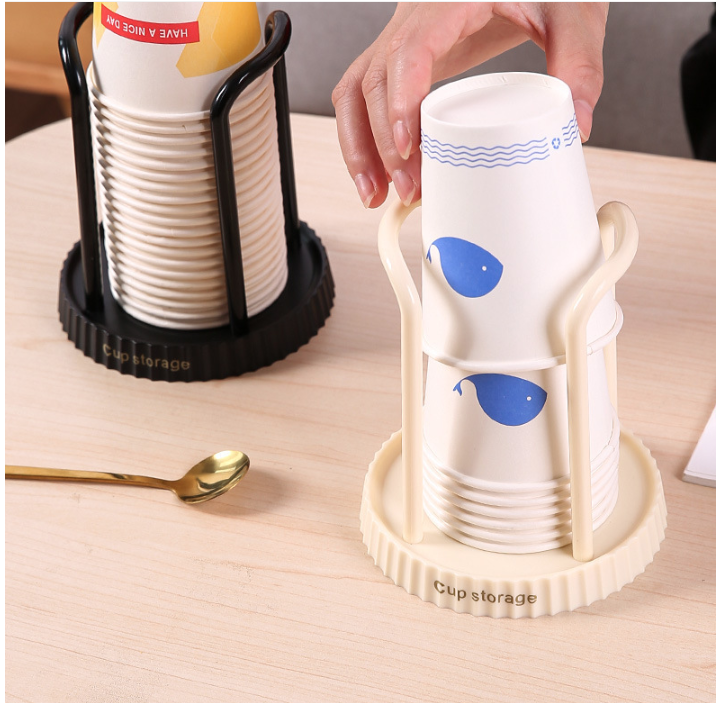 Giá để cốc giấy dùng 1 lần để bàn, Khay để cốc giấy cạnh bình nước uống cửa hàng quán ăn tiệm Spa L1022