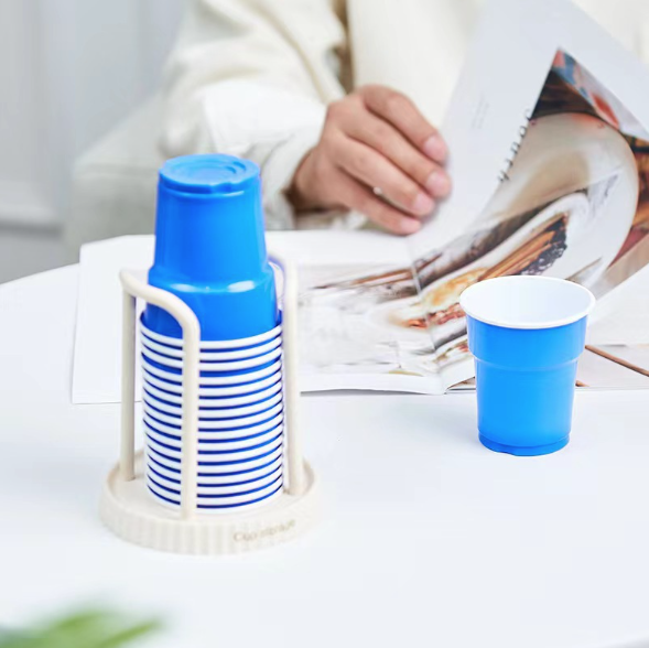 Giá để cốc giấy dùng 1 lần để bàn, Khay để cốc giấy cạnh bình nước uống cửa hàng quán ăn tiệm Spa L1022