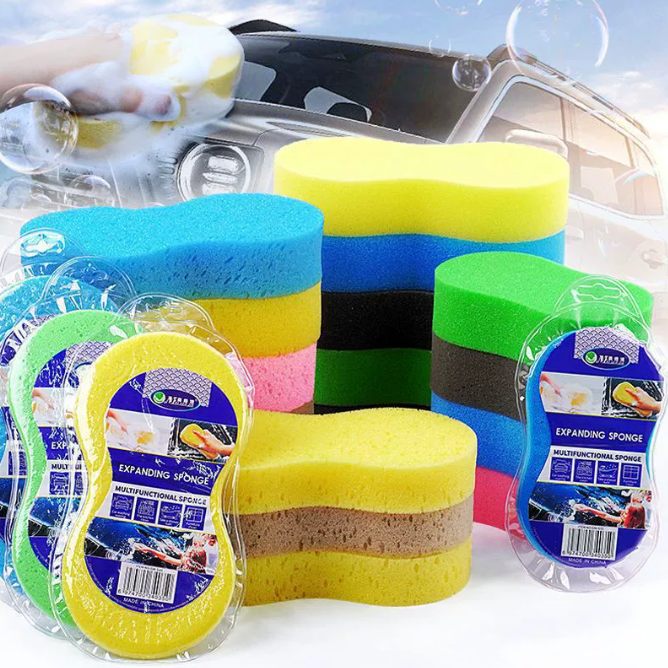 Bọt biển rửa xe hình số 8 bọt biển nén chân không hình tổ ong rửa xe đánh bóng xe L1052