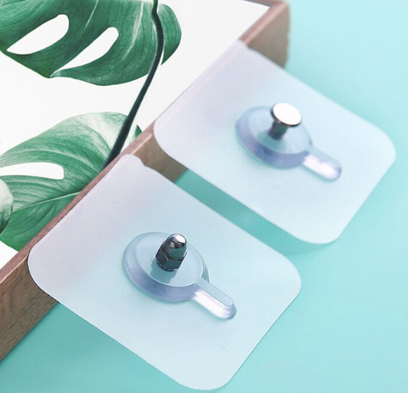 Móc nhãn vít dán tường trong suốt, móc dán treo tường chắc chắn không cần đục lỗ L1123