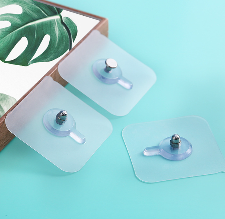 Móc nhãn vít dán tường trong suốt, móc dán treo tường chắc chắn không cần đục lỗ L1123