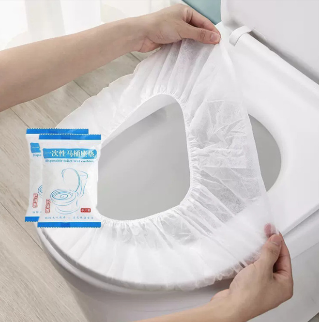 Tấm lót bồn cầu vải không dệt dùng một lần dày dặn, bệ ngồi bồn cầu du lịch khách sạn phòng vi khuẩn lây bệnh L1131