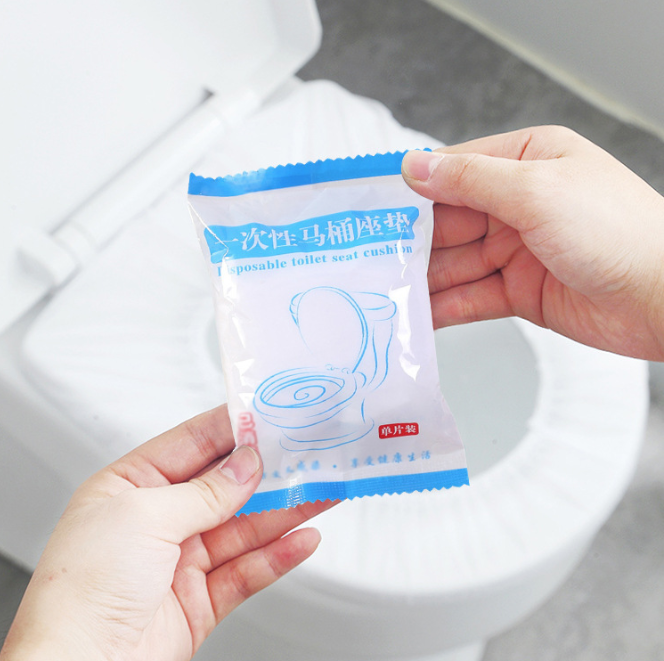 Tấm lót bồn cầu vải không dệt dùng một lần dày dặn, bệ ngồi bồn cầu du lịch khách sạn phòng vi khuẩn lây bệnh L1131