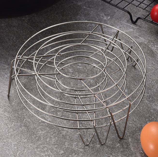 Giá hấp hình tròn bằng thép không gỉ, giá đỡ nồi, khay hấp ba chân giá hấp rau củ L1132