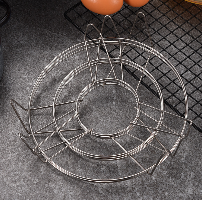 Giá hấp hình tròn bằng thép không gỉ, giá đỡ nồi, khay hấp ba chân giá hấp rau củ L1132