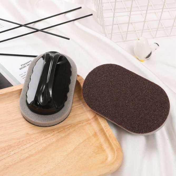 Bàn chà nhám chà nồi tẩy gỉ sét bằng bọt biển có tay cầm, bàn chải rửa chén vệ sinh nhà bếp L1152