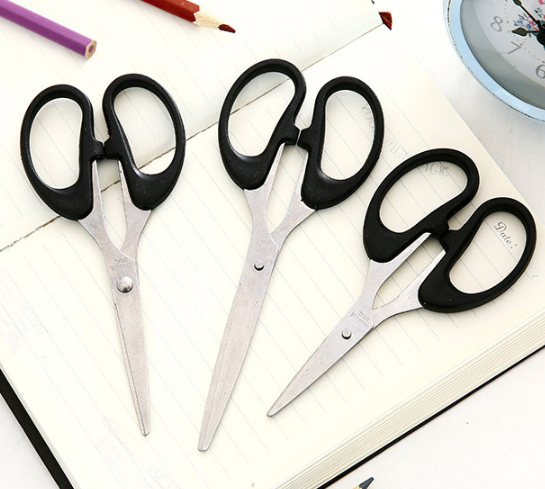 Kéo văn phòng kéo cắt giấy thủ công bằng thép không gỉ, dụng cụ văn phòng cắt giấy L1213