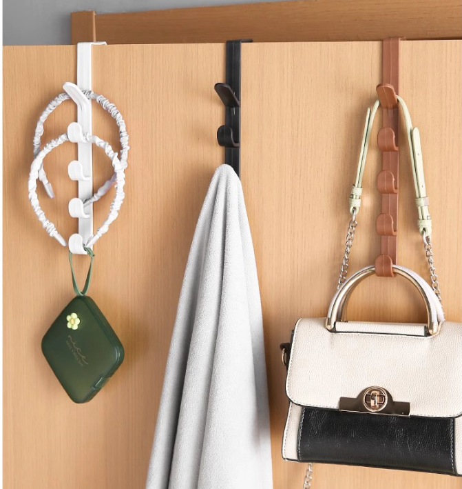 Móc treo cửa chữ L móc quần áo vật dụng nón mũ đa năng móc treo sau giá đỡ treo cửa tủ cửa phòng L1223