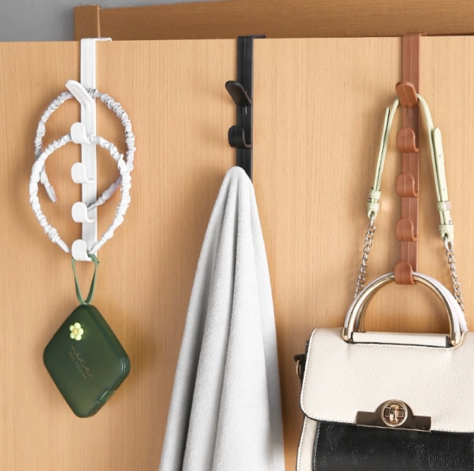 Móc treo cửa chữ L móc quần áo vật dụng nón mũ đa năng móc treo sau giá đỡ treo cửa tủ cửa phòng L1223