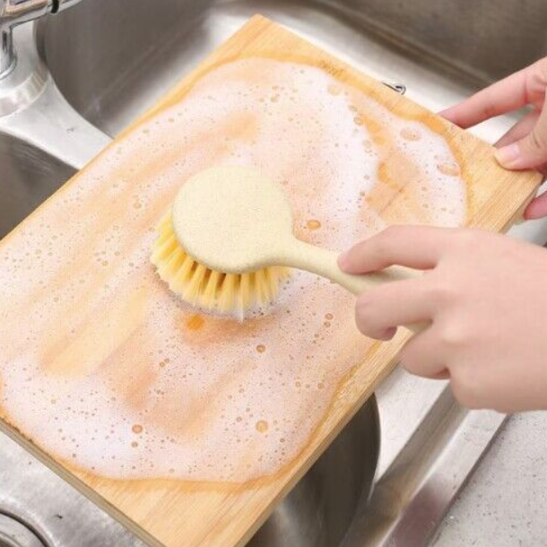 Bàn chải rửa chén bát chà nồi cán dài vệ sinh nhà bếp, bàn chải vệ sinh chùi rửa xoong nồi L1253